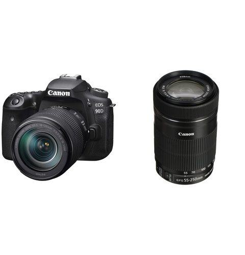 Canon EOS 90D DSLR Camera with 18-135mm and 55-250mm Lenses Kit 1